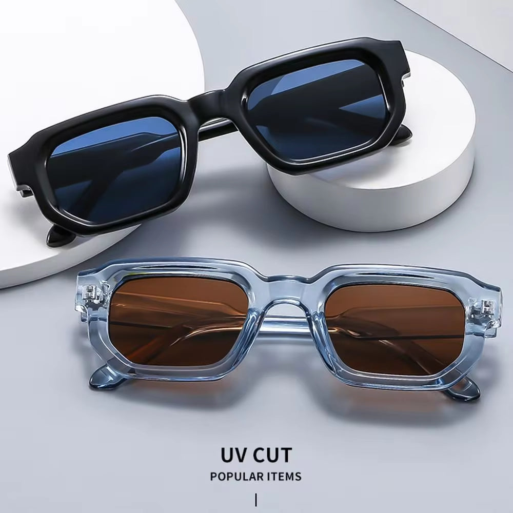 Fashion Retro Small Square Frame Sunglasses Women Shades UV400 Protection Vintage Punk Men Outdoor Sports Sun Glasses Goggles